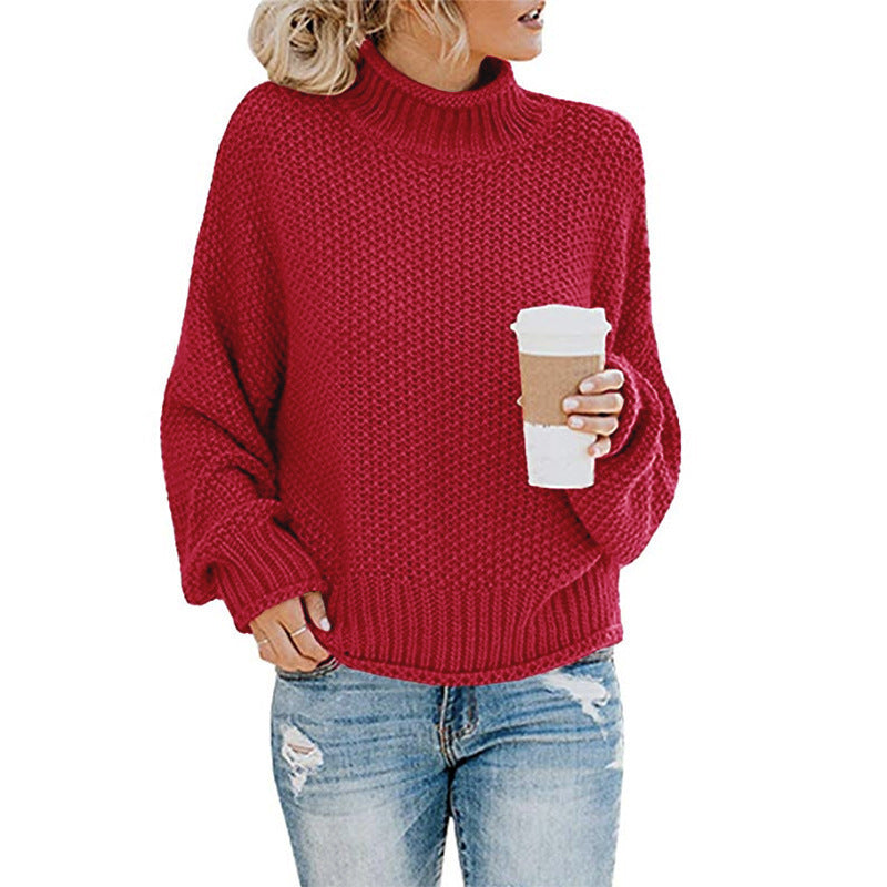Waffle-knit Pullover Sweater