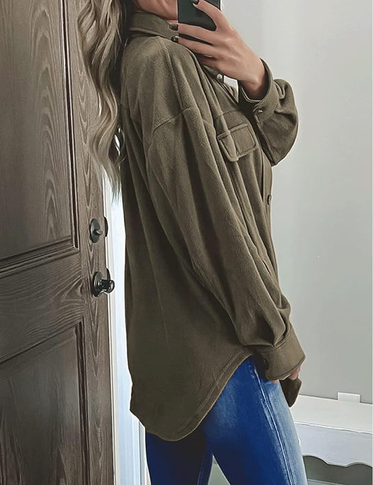 Fleece Oversized Women’s Cardigan Neutral Shacket