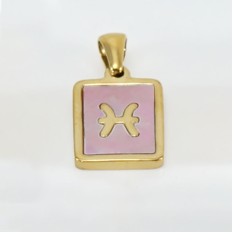 Zodiac Square Shell Necklace