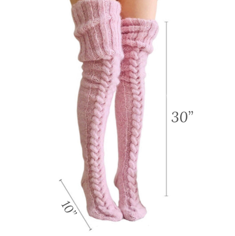 Long Tube Knitted Pile Socks