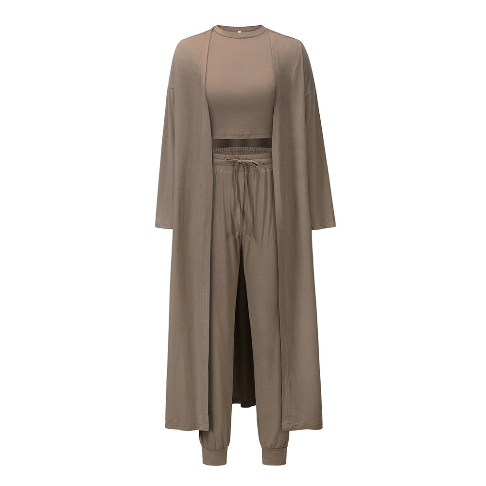 Lounge 3 Piece Women’s Robe and Pant Set