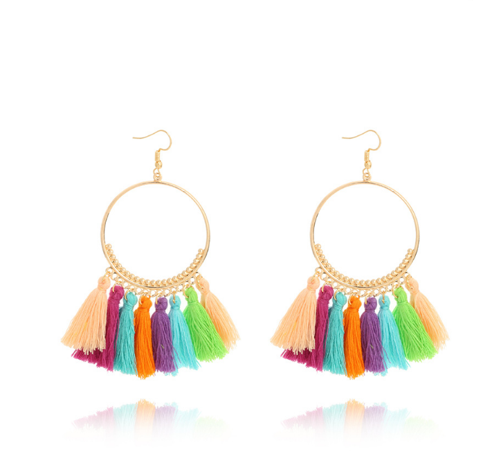 Boho Tassel Multi Color Women’s Earrings