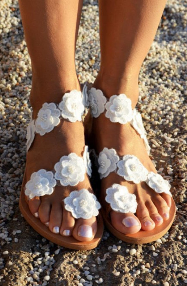 Spring Flower Women’s Flat Sandals