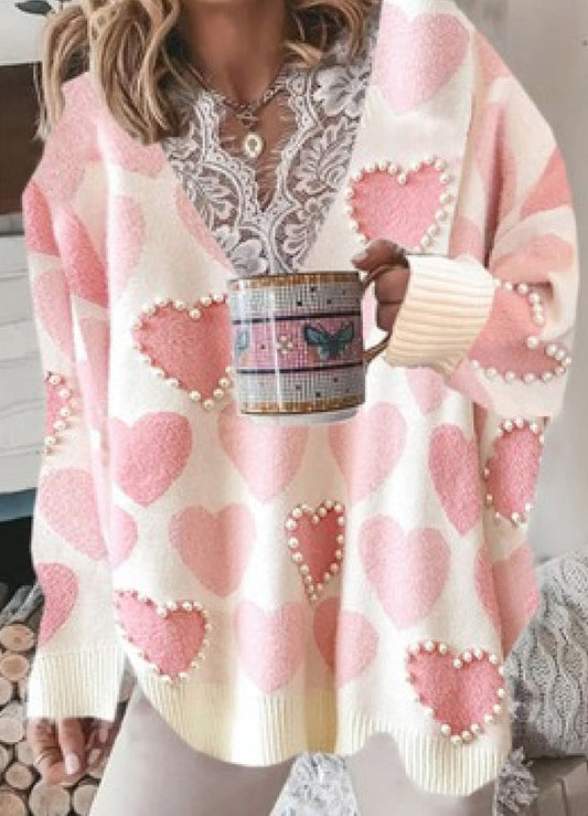 Lace Love Beaded Sweater
