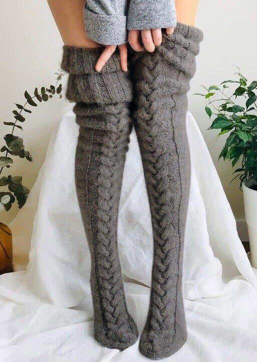 Long Tube Knitted Pile Socks
