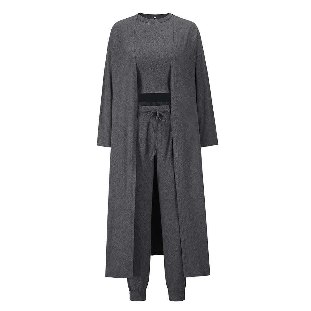 Lounge 3 Piece Women’s Robe and Pant Set